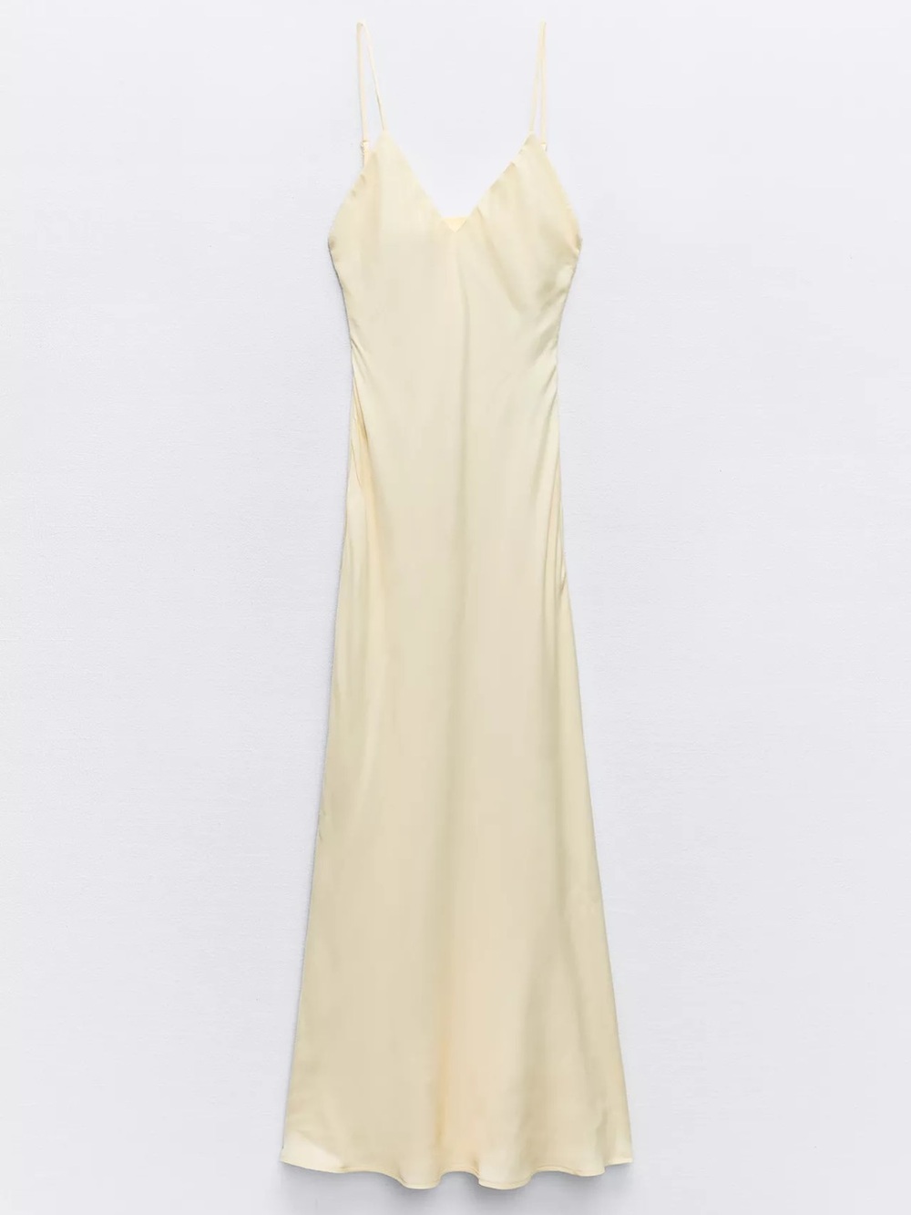 Zara butter yellow slip dress